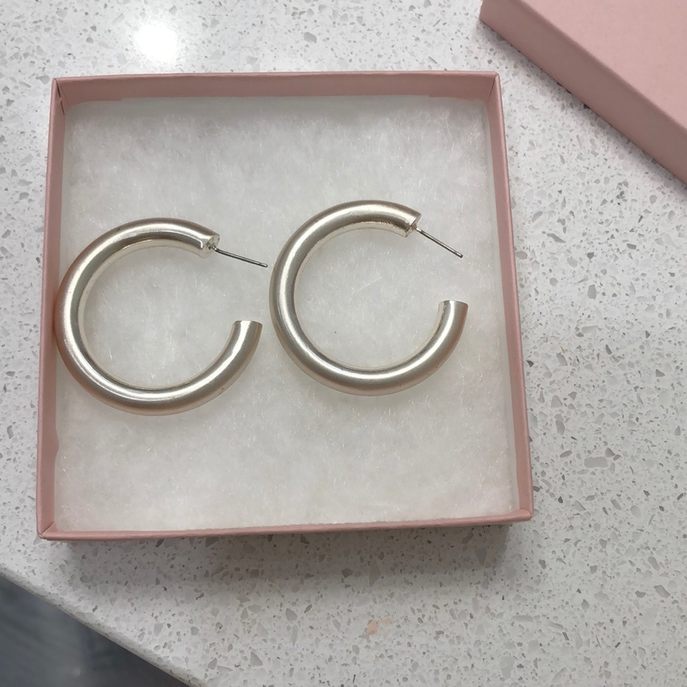 Silver hoops!!